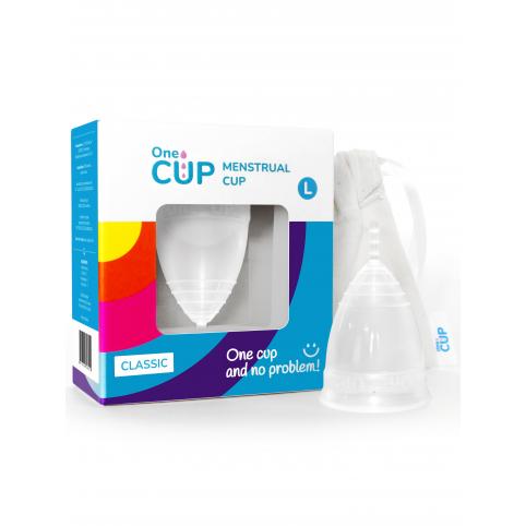 Менструальная чаша OneCUP Classic прозрачная размер L