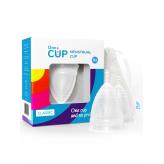 Набор менструальных чаш OneCUP Classic прозрачный размеры S и L
